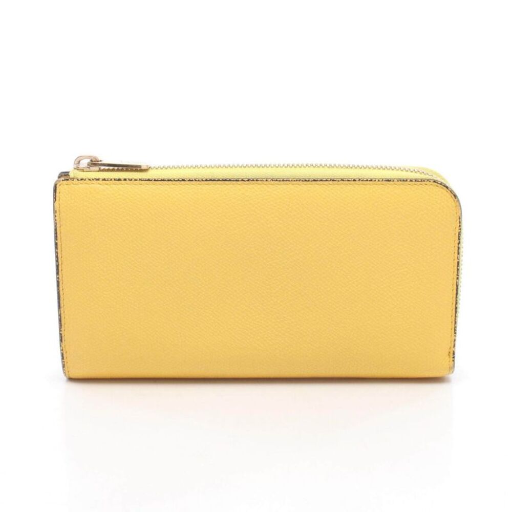 Valextra Leather Long Zipper Wallet